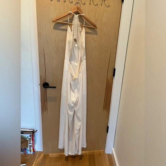 Naked Zebra Jumpsuit Wide Leg White Lace Large - Picture 7 of 9